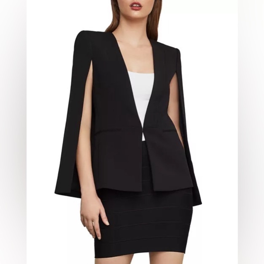 BCBGMaxAzria Black Cape Blazer